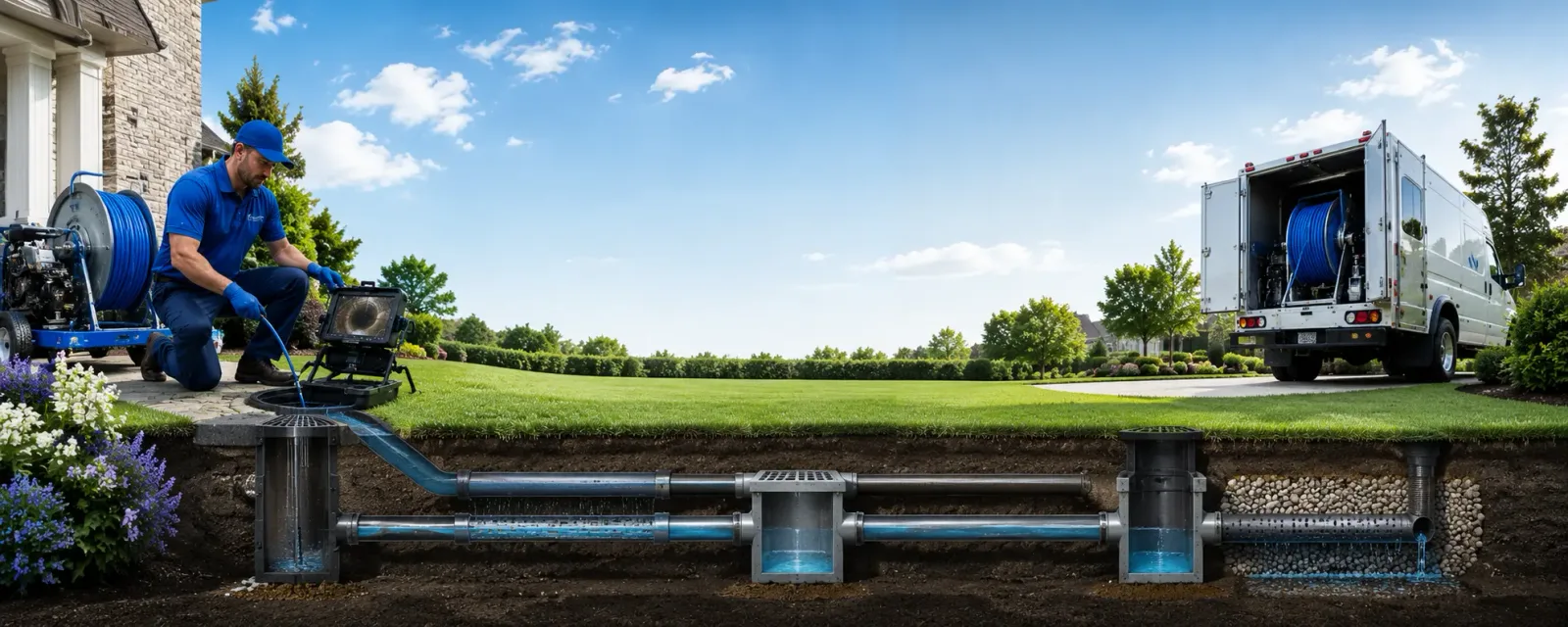 Outdoor drain cleaning information for De Ruyter, NY